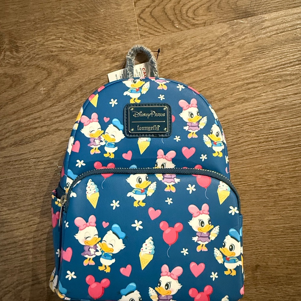 NWT Loungefly Disney Donald and Daisy Mini Backpack
